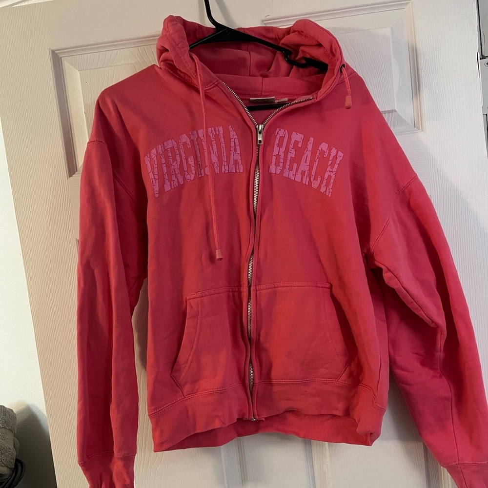 Virginia Beach Bright Pink Hoodie